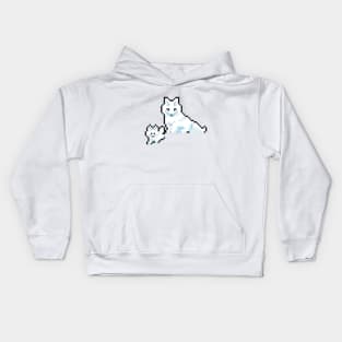 Pixel Art Artic Fox Kids Hoodie